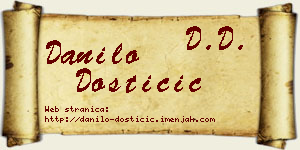 Danilo Dostičić vizit kartica